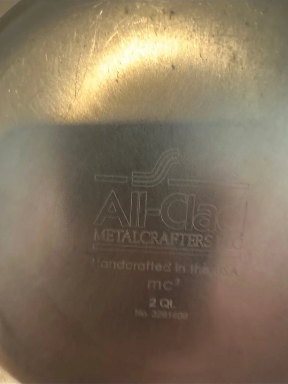 All clad mc2 brushed Stainless Steel 2Qt Saucepan made in USA